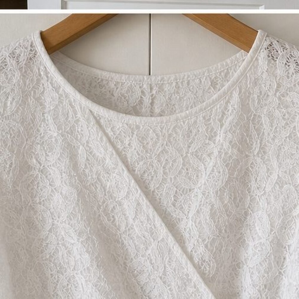White Ruffle Blouse - Picture 4 of 6